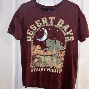 Women's Graphic T-Shirt, Desert Days Starry Nights Size XS